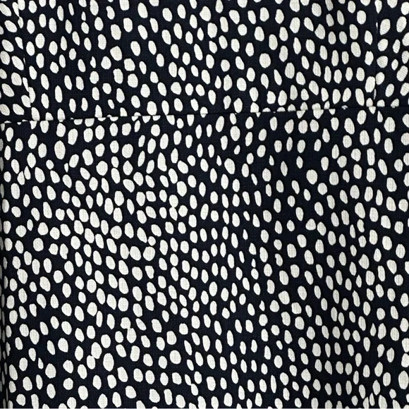 J. Crew NWT Navy White Oncilla Print Cotton Basketweave Sleeveless Sheath Dress - Picture 8 of 12